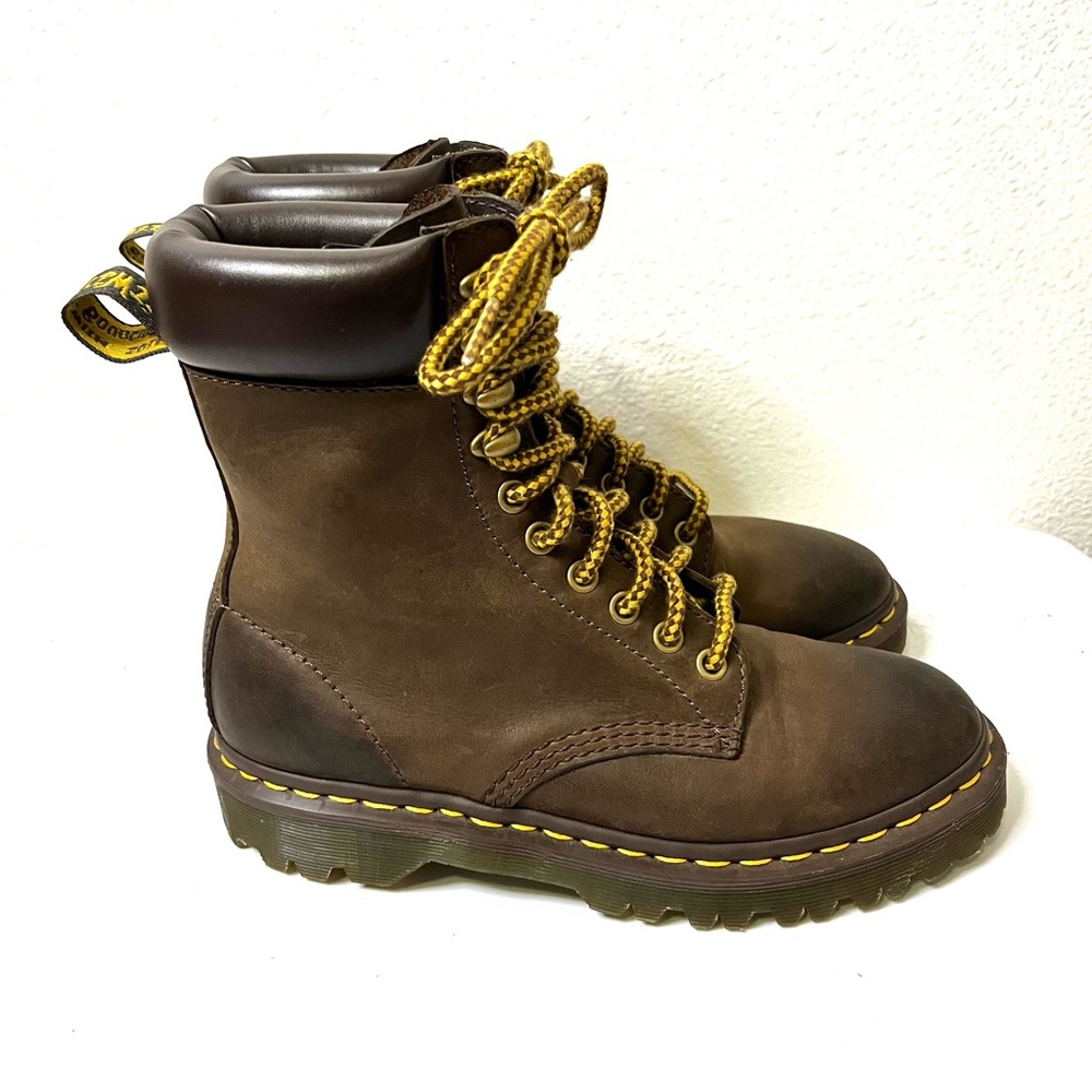 Dr. Martens Wyoming Padten oiled leather Brown Boots lace up sz 6 airwair - Picture 8 of 10